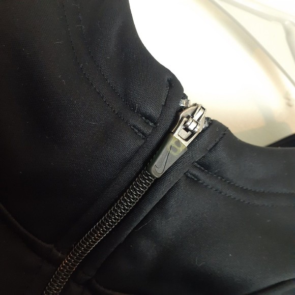 Nike Full Zip Hoodie Men XXL Black Fleece Lined Sweatshirt Vintage SOLD ON MERCA - Picture 6 of 10